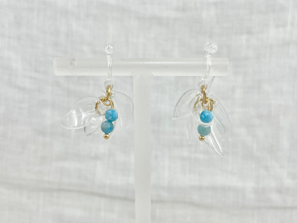  upcycled-plastic-kids-clip-earrings-petals-apatite-sustainable-upcycled-kids-jewelry-for-unique-gift-idea