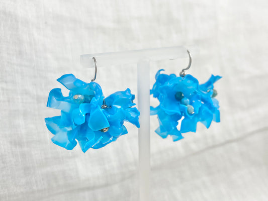 Upcycled earrings - Hydrangea - Apatite