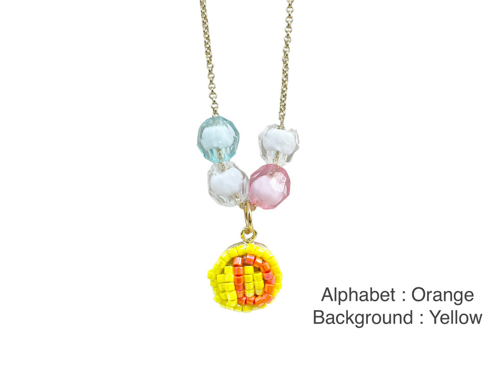 Hand beaded kids necklace - Alphabet-